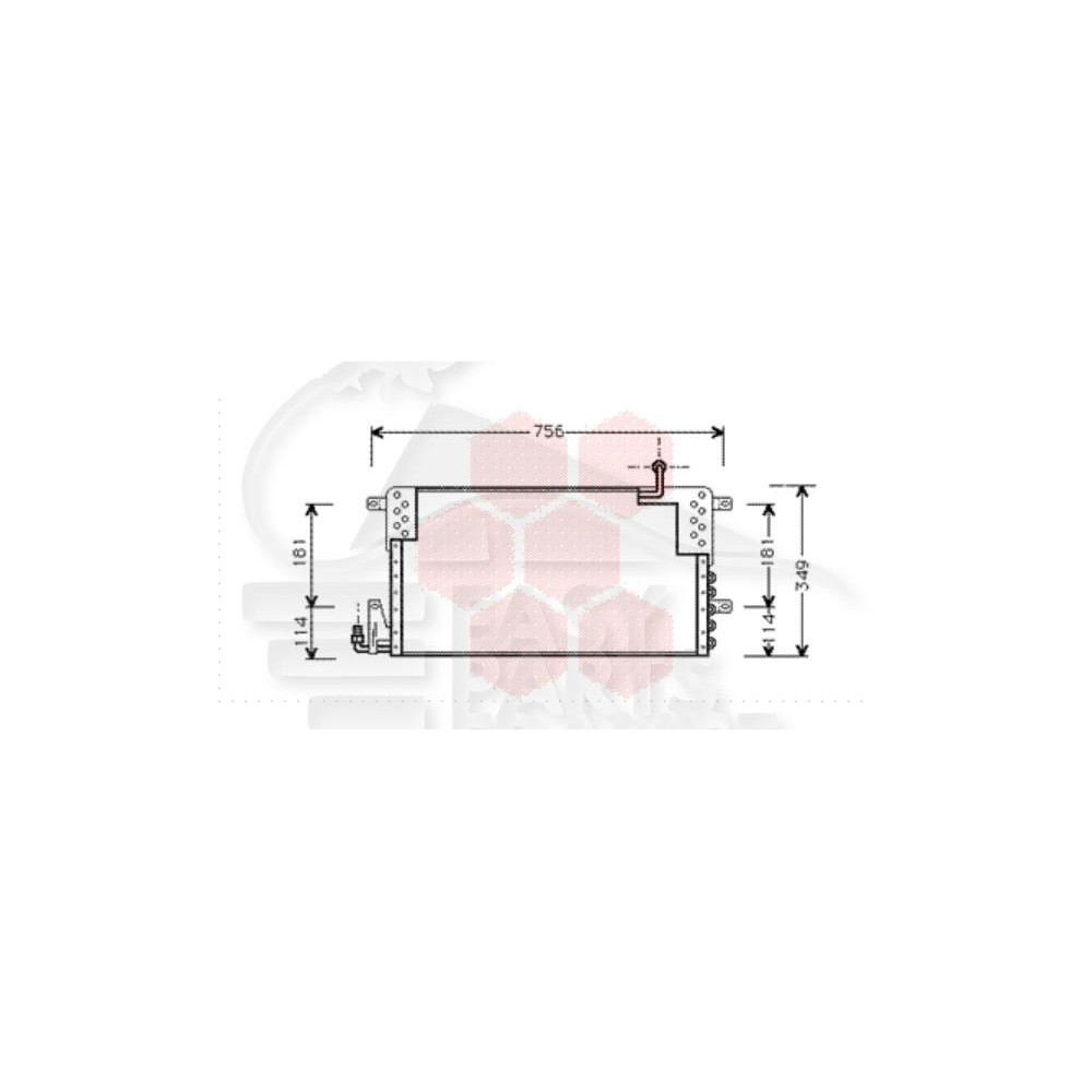 CONDENSEUR TOUS TYPES 660 X 350 X 35 pour VOLKSWAGEN PASSAT
