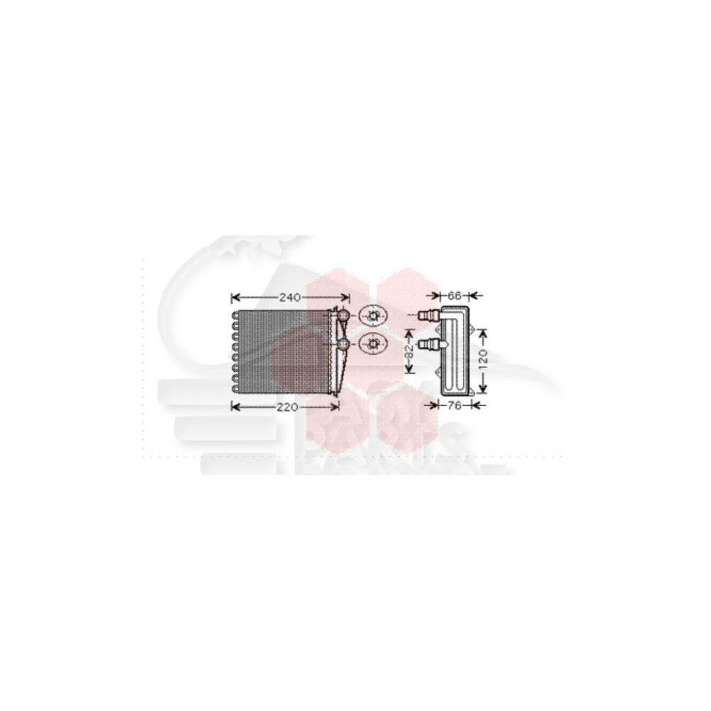 RADIATEUR DE CHAUFFAGE TOUS TYPES MODÈLE DENSO 180 X 155 X 42 pour RENAULT TRAFIC
