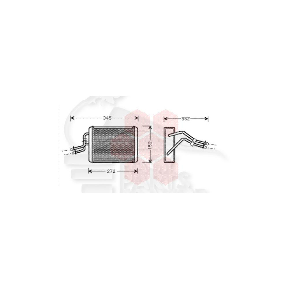 RADIATEUR DE CHAUFFAGE TOUS TYPES AVEC CLIM 247 X 146 X 42 pour FORD TRANSIT