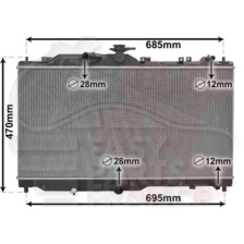 RADIATEUR 1.5D 375 X 741 X 27 pour MAZDA CX-3
