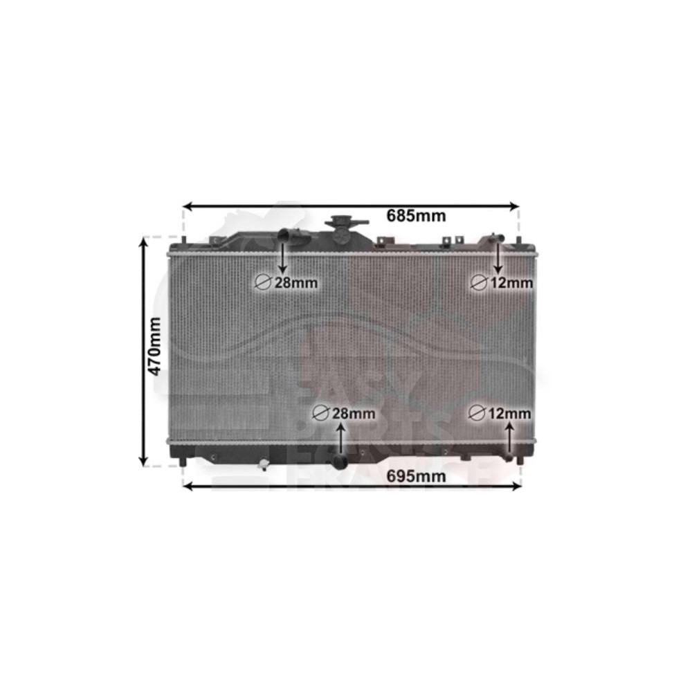 RADIATEUR 1.5D 375 X 741 X 27 pour MAZDA CX-3