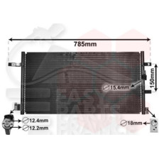 CONDENSEUR S/BOUTEILLE 2.0 TDI - 645 X 344 X 16 