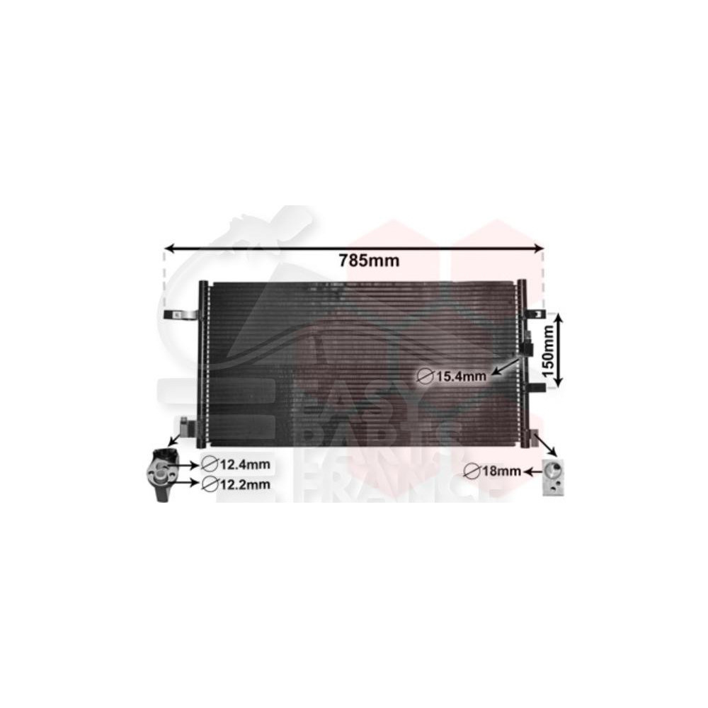 CONDENSEUR SANS BOUTEILLE 2.0 TDI - 645 X 344 X 16 pour AUDI A5