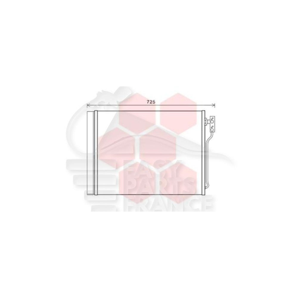 CONDENSEUR 525/528 I 595 X480 X 16 pour BMW S5 E60