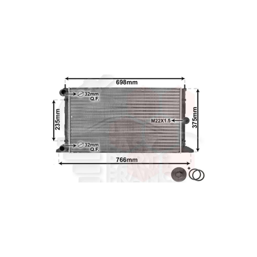 RADIATEUR 1.8/2.0 I - 1.9 TDI 630 X 380 X 33 pour FORD GALAXY