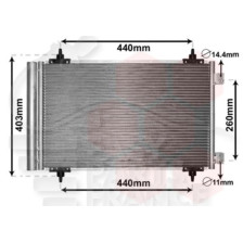 CONDENSEUR 2.0 HDI 560 X 361 X 16 pour CITROEN C8