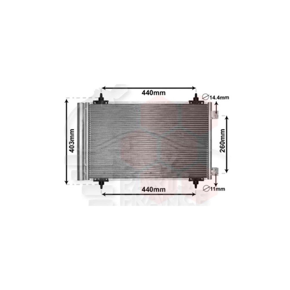 CONDENSEUR DIESEL 560 X 361 X 16 pour PEUGEOT EXPERT