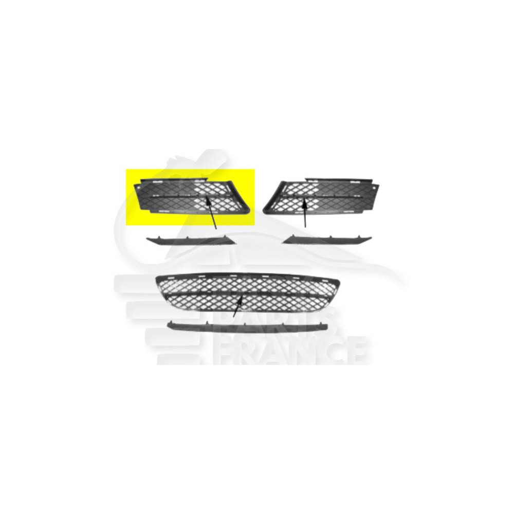 GRILLE DE PARE-CHOC AVANT-DROIT P/MOULURE CHROMEE pour BMW S3 E90