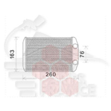 RADIATEUR DE CHAUFFAGE TOUS TYPES 210 X 153 X 28 pour LANCIA DELTA