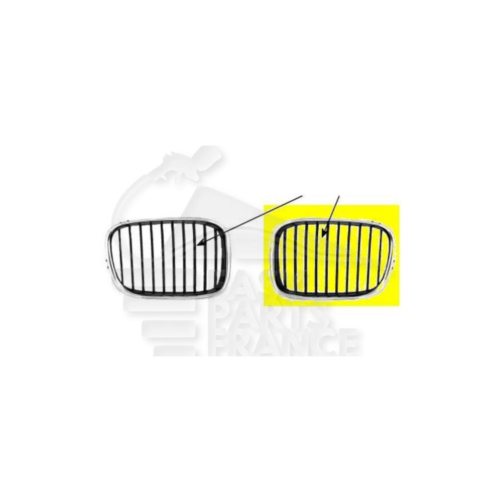 GRILLE DE CALANDRE NOIRE - CHROMEE AVANT-GAUCHE pour BMW S5 E39