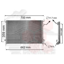 CONDENSEUR 1.9 CDTI 619 X 417 X 16 
