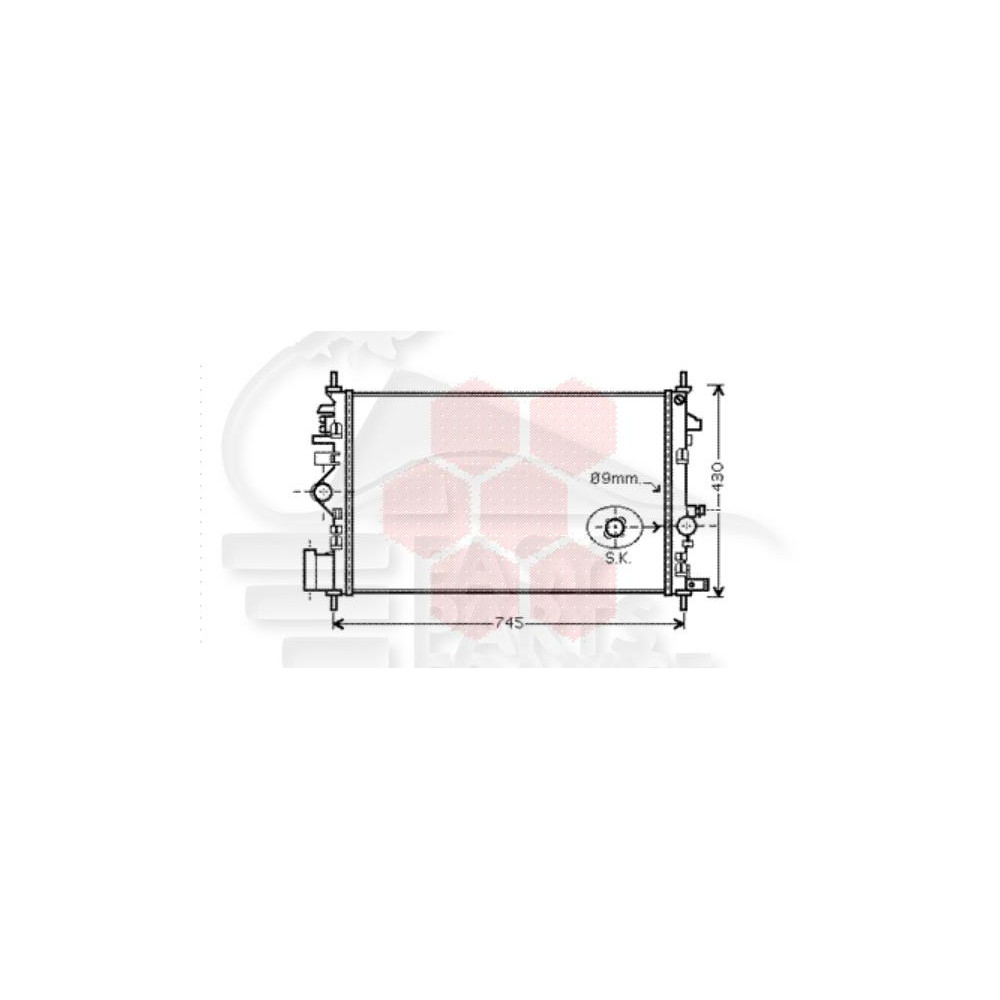 RADIATEUR 1.6I/1.8I 680 X 398 X 16 pour OPEL INSIGNIA