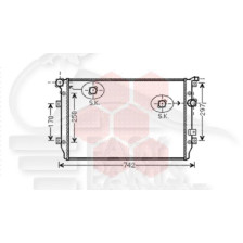 RADIATEUR 1.4 TSI 650 X 406 X 27 pour VOLKSWAGEN SHARAN