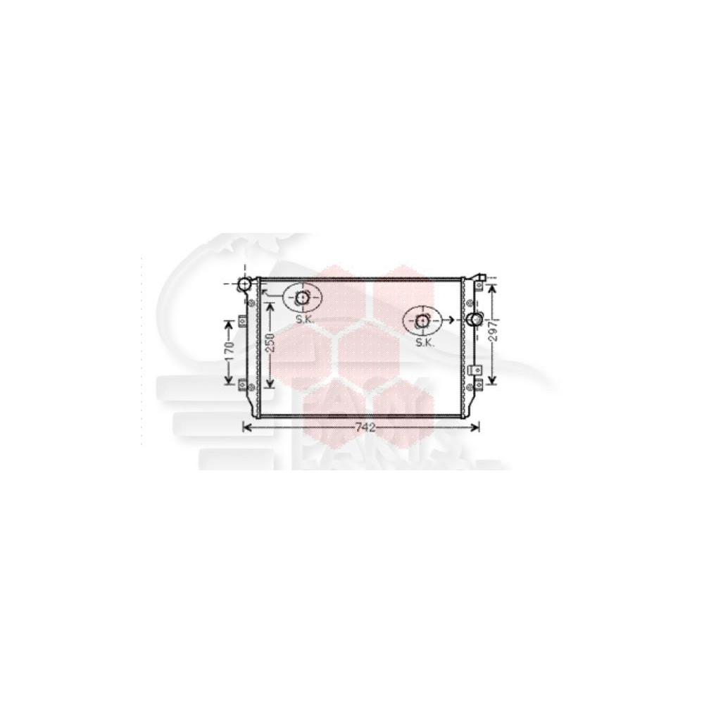 RADIATEUR 1.4 TSI 650 X 406 X 27 pour VOLKSWAGEN SHARAN