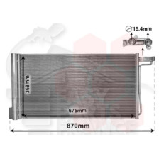 CONDENSEUR 1.6 TI 695 X 358 X 16 pour FORD C MAX