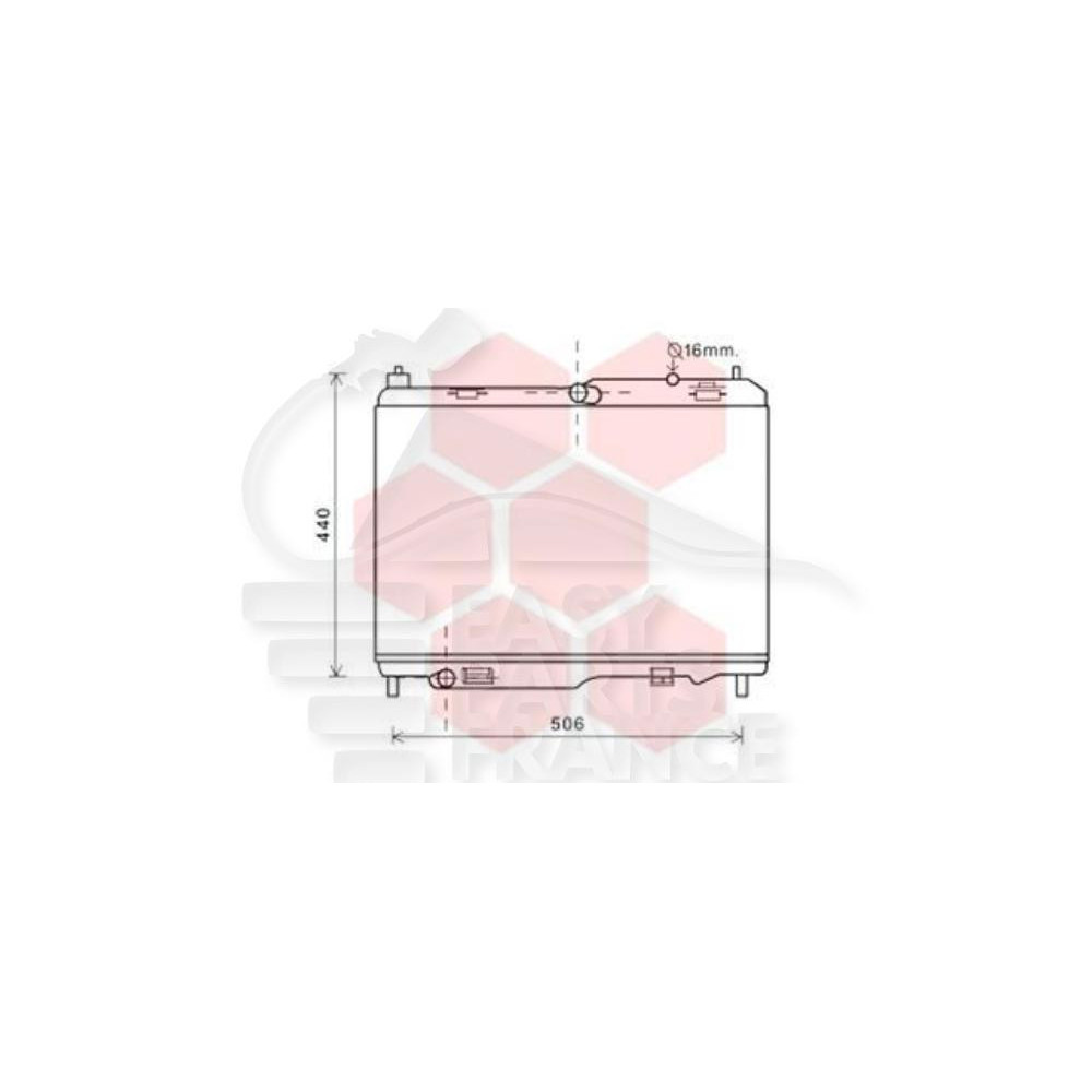 RADIATEUR 1.5/1.6TDCI 350 X 563 X 23 pour FORD B MAX