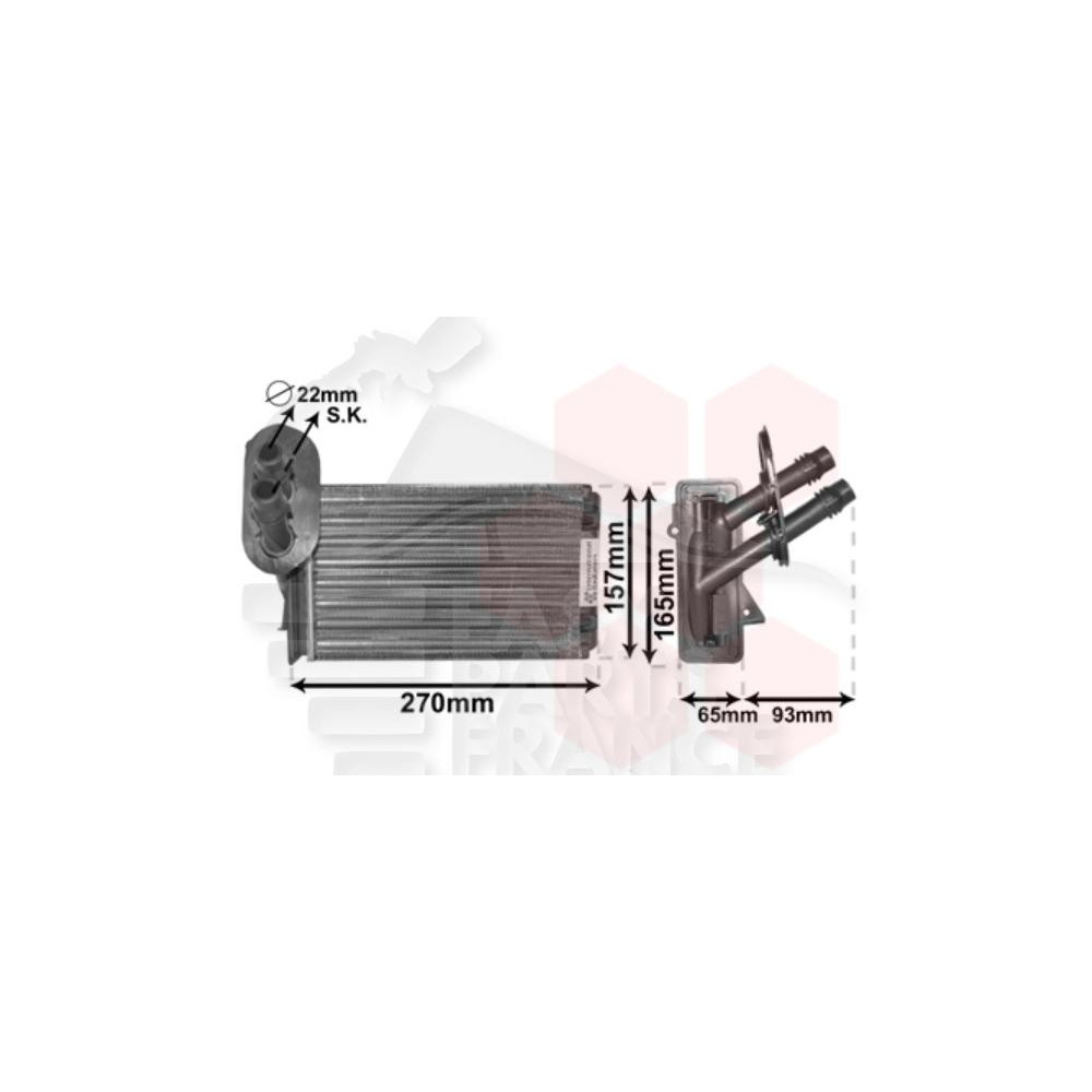 RADIATEUR DE CHAUFFAGE TOUS TYPES - 235 X 157 X 40 pour AUDI TT