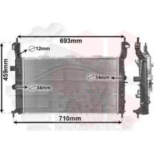 RADIATEUR 1.4/1.6/1.8 607 X 370 X 24 pour OPEL MERIVA