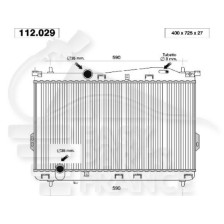RADIATEUR TOUS TYPES BOÎTE MÉCA AVEC CLIM 400 X 725 X 26 pour HYUNDAI TRAJET