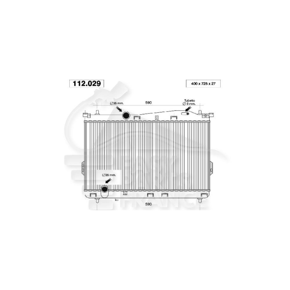 RADIATEUR TOUS TYPES BOÎTE MÉCA AVEC CLIM 400 X 725 X 26 pour HYUNDAI TRAJET