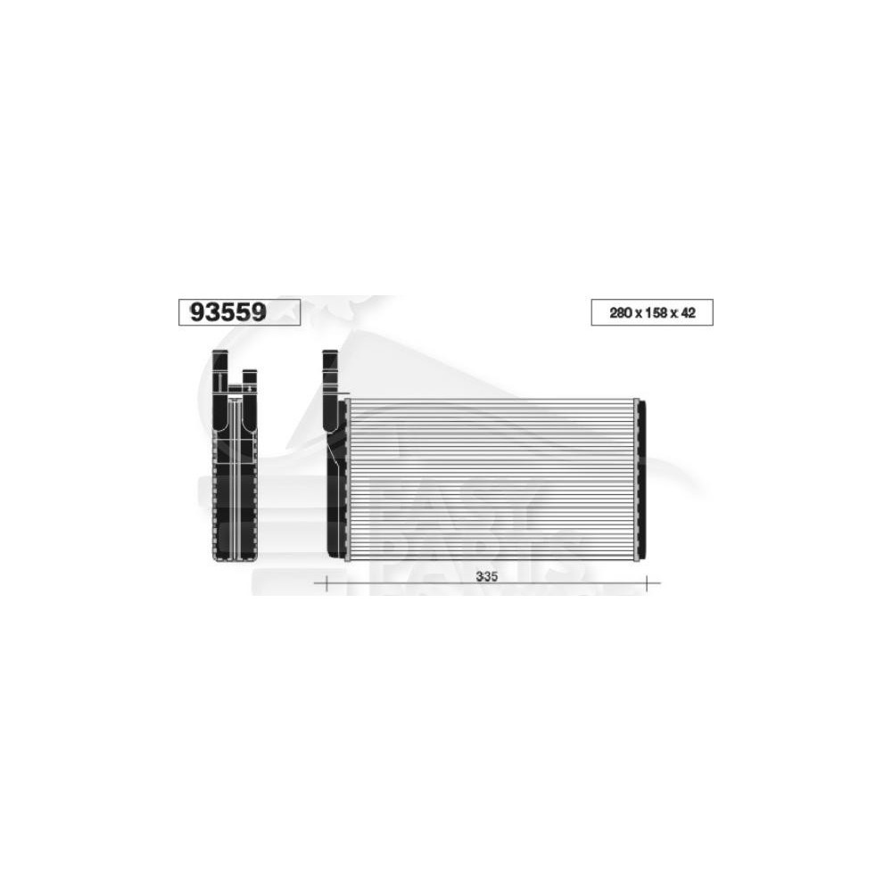 RADIATEUR DE CHAUFFAGE TOUS TYPES 280 X 156 X 42 pour ALFA ROMEO 164