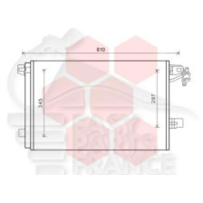 CONDENSEUR TOUS TYPES 675 X 440 X 16 pour VOLKSWAGEN TRANSPORTER