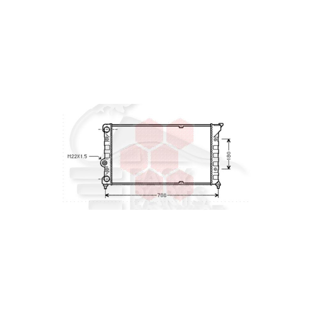 RADIATEUR 1.6 TD AVEC CLIM 720 X 320 X 34 pour VOLKSWAGEN PASSAT