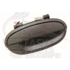 POIGNÉE PORTE EXTÉRIEUR ARRIÈRE-DROIT NOIRE pour DAEWOO MATIZ
