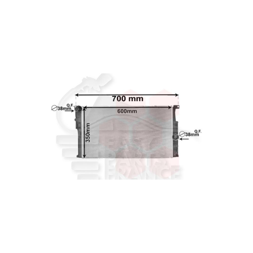 RADIATEUR 118 I/120 DROIT HD - 125/135 I - 125 DROIT - BOÎTE MÉCA 600 X 350 X 34 pour BMW S1 F 20