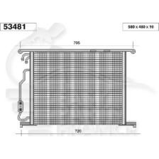 CONDENSEUR TOUS TYPES 580 X 480 X 16 pour MERCEDES CLASSE S - W220