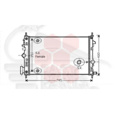RADIATEUR 2.0 CDTI BOÎTE AUTO MOTEUR A20DTE/A20DTJ/A20DTE/A20DTH/A20DTR 680 X 398 X 26 pour OPEL INSIGNIA