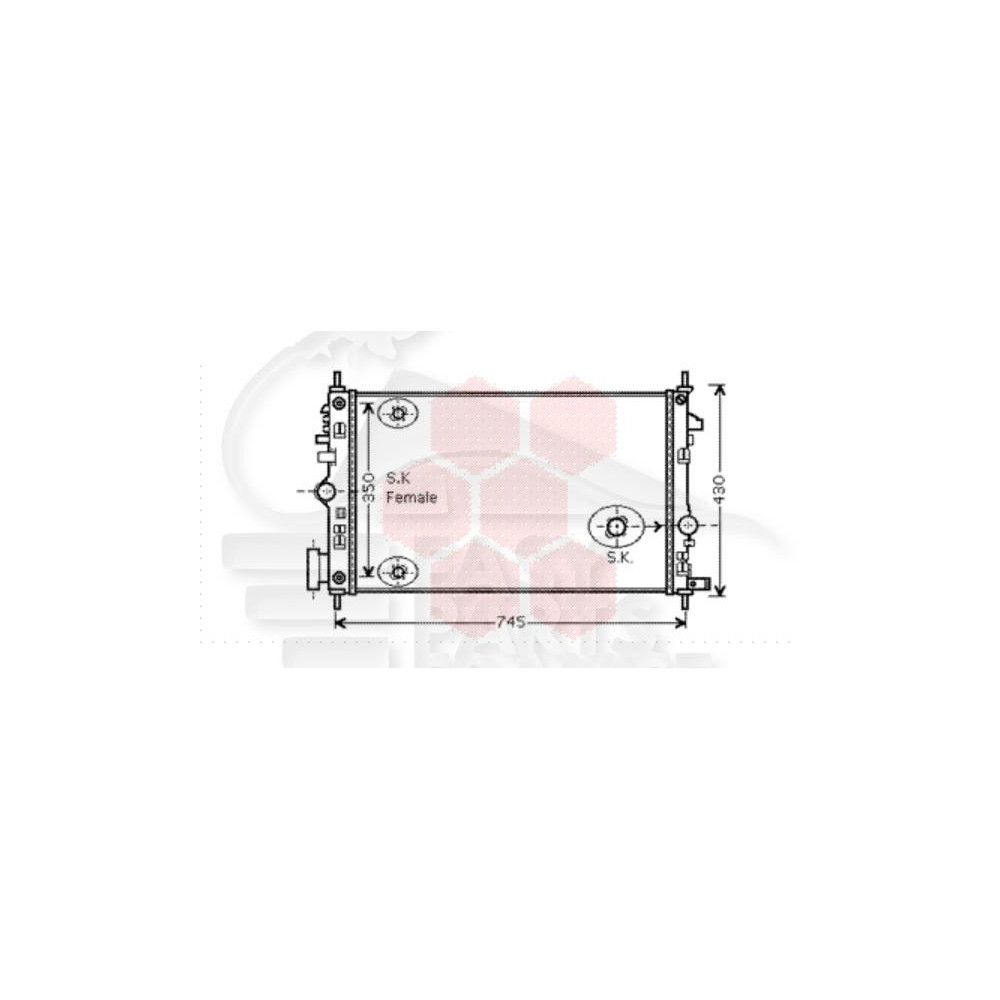 RADIATEUR 2.0 CDTI BOÎTE AUTO MOTEUR A20DTE/A20DTJ/A20DTE/A20DTH/A20DTR 680 X 398 X 26 pour OPEL INSIGNIA