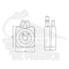 RADIATEUR HUILE 2.6/2.8 09/94 → - 90 X 90 X 54 pour AUDI A6