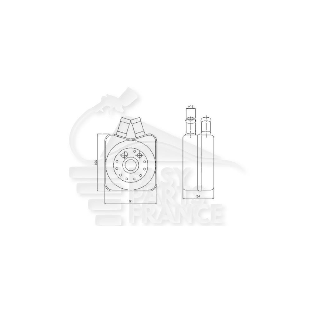 RADIATEUR HUILE 1.8 → 99 90 X 90 X 54 pour AUDI TT