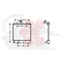 RADIATEUR 1.0/1.2 - 375 X 380 X 25 pour OPEL AGILA