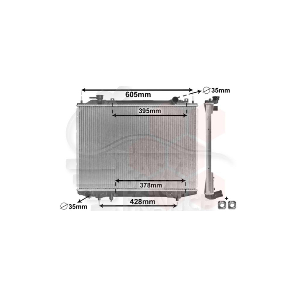 RADIATEUR 2.5D  BOÎTE MÉCA 450 X 635 X 26 pour FORD RANGER PICK-UP