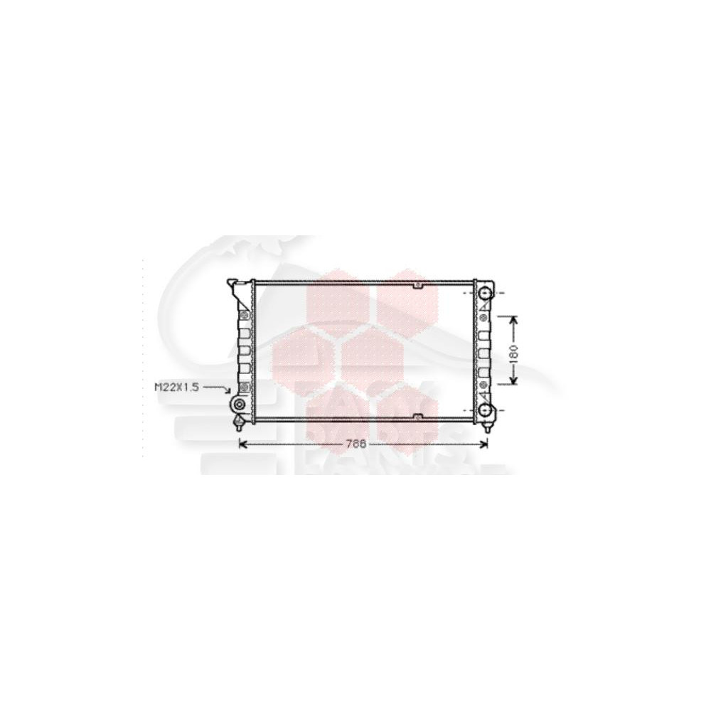 RADIATEUR 1.6 CL AVEC CLIM 722 X 322 X 38 pour VOLKSWAGEN PASSAT