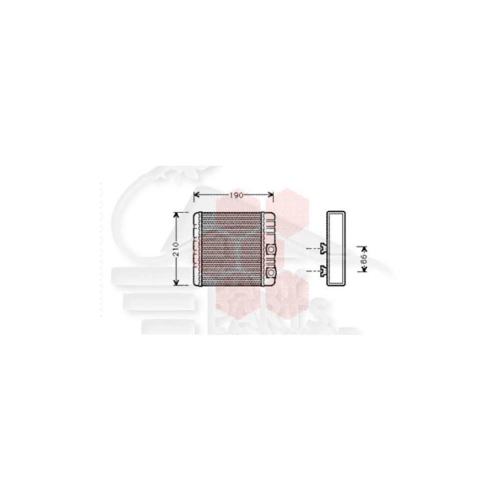 RADIATEUR DE CHAUFFAGE TOUS TYPES 206 X 135 X 32 pour BMW X3