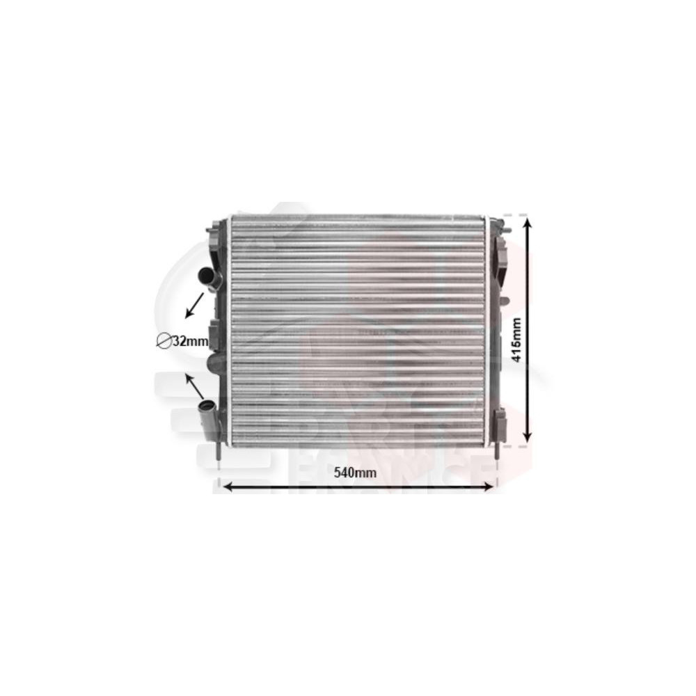 RADIATEUR 1.4/1.6 MPI AVEC OU SANS CLIM - 1.6 16V - 1.5 DCI SANS CLIM - 480 X 415 X 30 pour DACIA LOGAN PICK UP