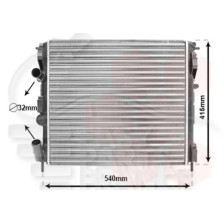 RADIATEUR 1.5 DCI SANS CLIM 480 X 414 X 26 pour NISSAN KUBISTAR