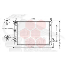 RADIATEUR 2.8 VR6 635 X 470 X 34 pour SEAT ALHAMBRA