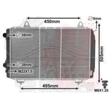 RADIATEUR 1.9/2.5 DROIT 05/85 → 1.9/2.5 TD 661 X 405 X 32 pour FIAT DUCATO