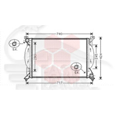 RADIATEUR 2.4 I 30 V BOÎTE MÉCA - 630 X 408 X 32 pour AUDI A4