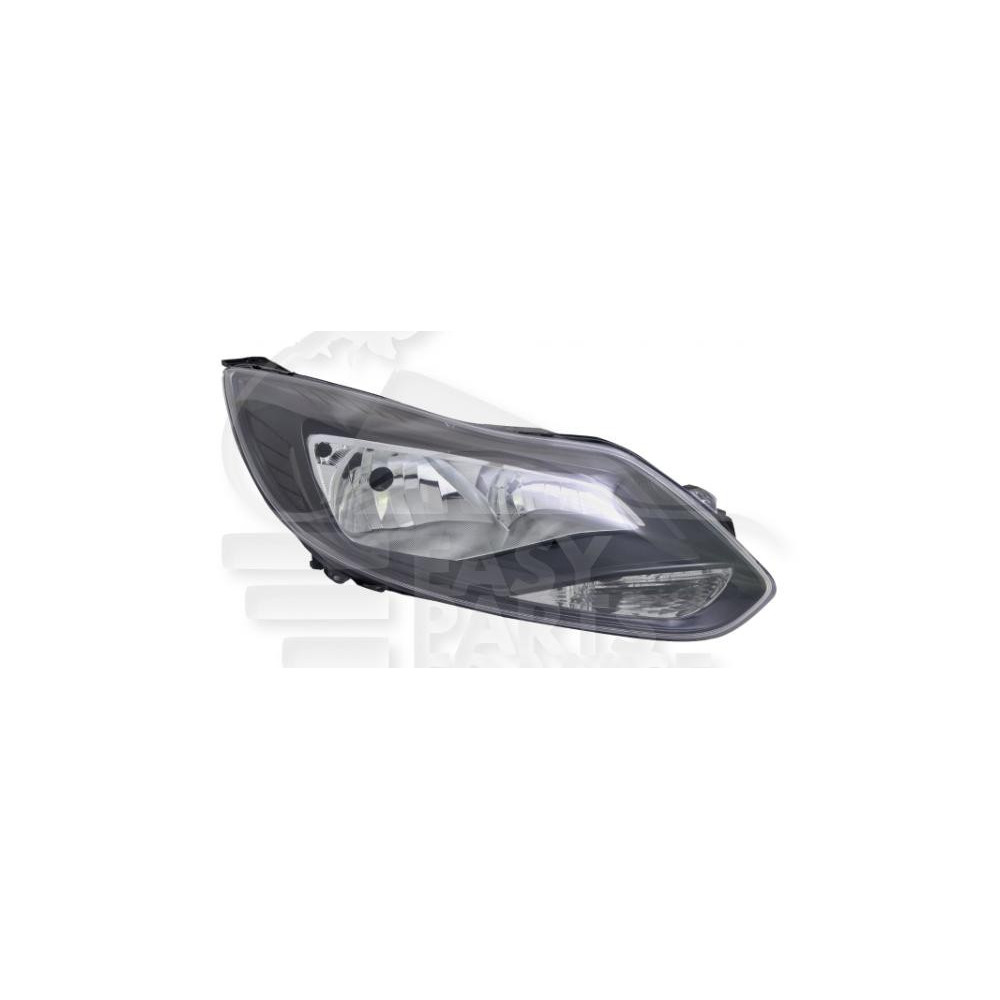 PHARE OPTIQUE DROIT H1+H7 ÉLECTRIQUE AVEC MOTEUR FOND NOIR pour FORD FOCUS