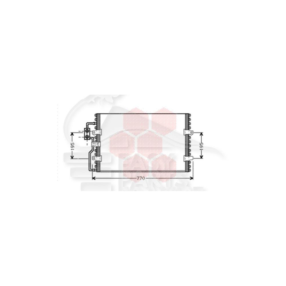 CONDENSEUR TOUS TYPES 690 X 460 X 26 pour PEUGEOT EXPERT