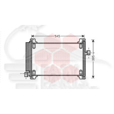 CONDENSEUR 1.6 MODÈLE DENSO 528 X 340 X 16 pour FIAT MULTIPLA