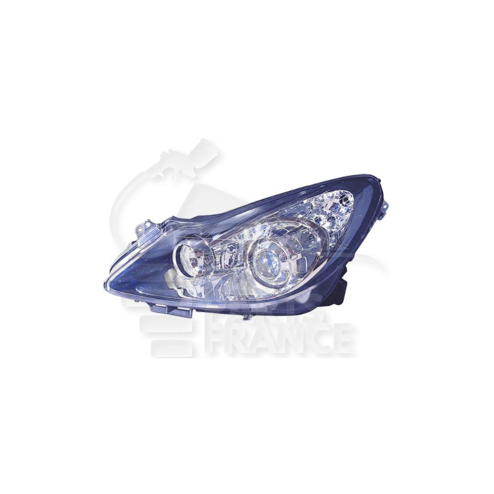 PHARE OPTIQUE GAUCHE H7+H1 ÉLECTRIQUE FOND NOIR DIRECTIONNEL pour OPEL CORSA