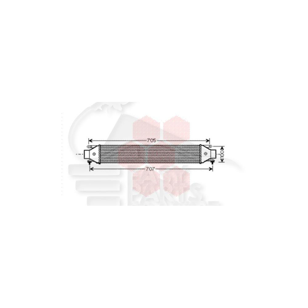 ECHANGEUR 1.6 - 2.0 JTD 575 X 130 X 53 pour OPEL COMBO