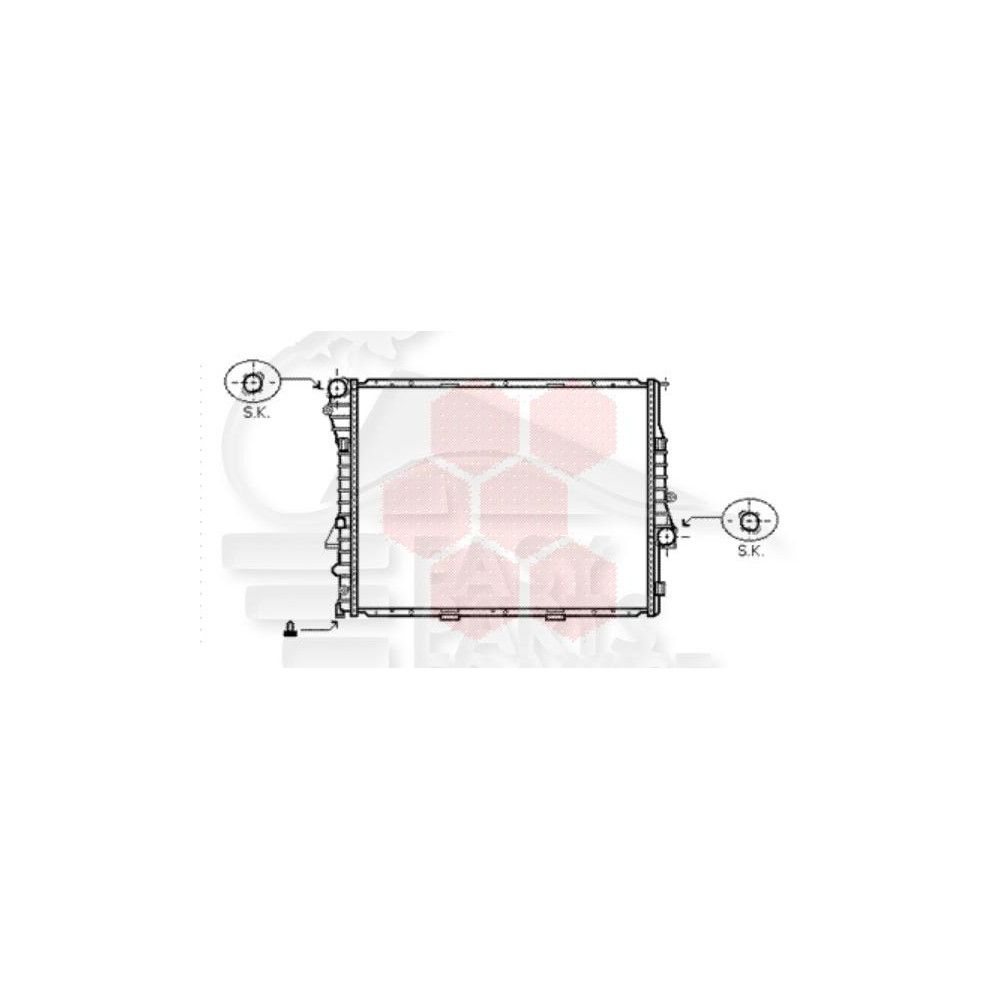 RADIATEUR 3.0 DI (M57) 590 X 596 X 40 pour BMW X5