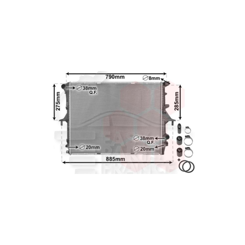 RADIATEUR 3.6/4.2 FSI - 6.0 I - 2.5/3.0/5.0 TDI - 710 X 551 X 40 pour VOLKSWAGEN TOUAREG